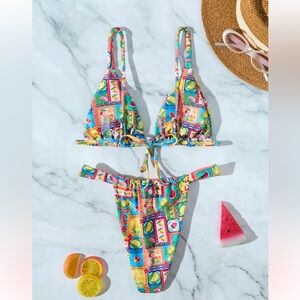 Colorful Trendy Bikini Set